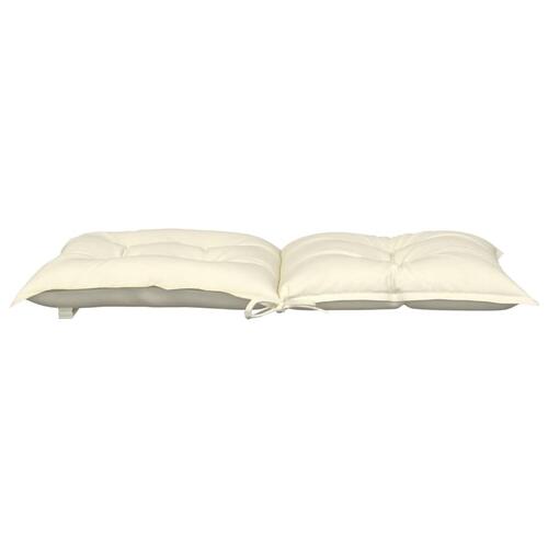 Stolehynder m. lav ryg 4 stk. 100x50x7 cm stof cremefarvet