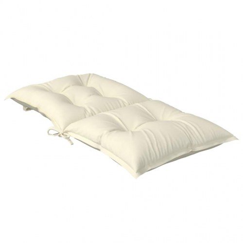 Stolehynder m. lav ryg 6 stk. 100x50x7 cm stof cremefarvet
