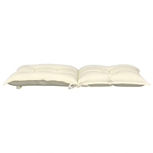 Stolehynder m. lav ryg 6 stk. 100x50x7 cm stof cremefarvet