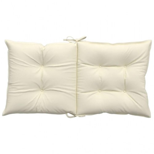 Stolehynder m. lav ryg 6 stk. 100x50x7 cm stof cremefarvet