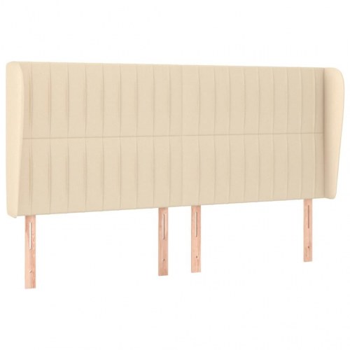 Kontinentalseng med madras 160×200 cm - stof, cremefarvet