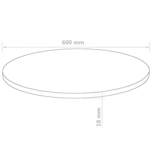 Bordplade rund MDF 600 x 18 mm