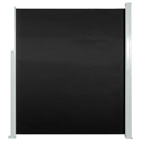 Sammenrullelig sidemarkise til terrassen 160 x 300 cm sort