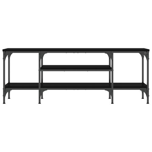 Tv-bord 121x35x45 cm konstrueret træ og jern sort