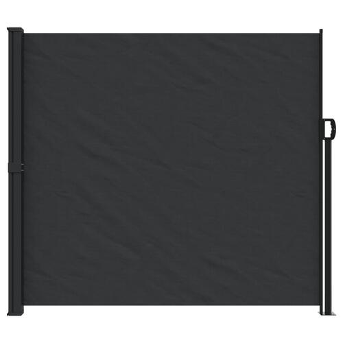 Sammenrullelig sidemarkise 180x600 cm sort