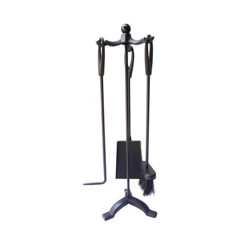 Pejseredskaber EDM Sort Støbejern 19 x 59,5 cm (3 Dele)