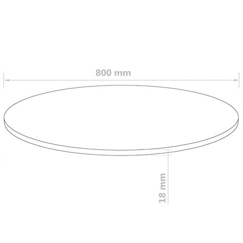 Bordplade rund MDF 800 x 18 mm