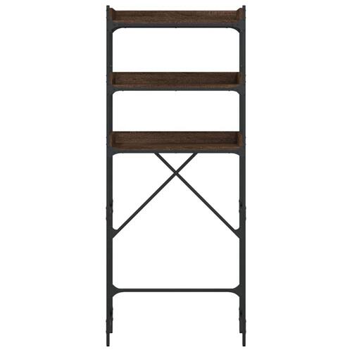 Vaskemaskinereol 67x25x163 cm konstrueret træ brunt egetræ