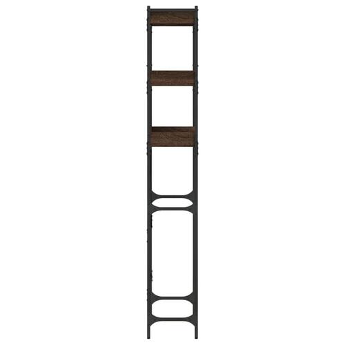 Vaskemaskinereol 67x25x163 cm konstrueret træ brunt egetræ