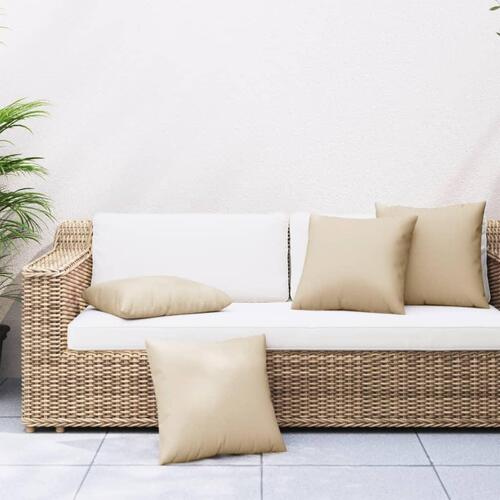 Pyntepuder 4 stk. 40x40 cm stof beige