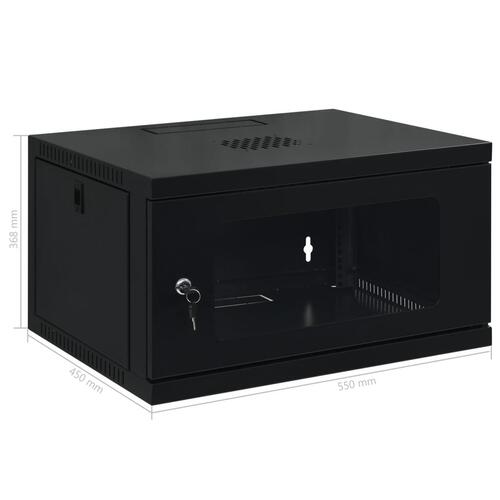 Væghængt netværksskab 6 U IP20 19" 550 x 450 x 368 mm