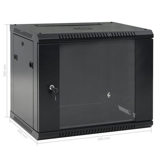 Væghængt netværksskab 9 U IP20 19" 600 x 450 x 500 mm