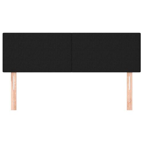 Sengegavle 2 stk. 72x5x78/88 cm stof sort
