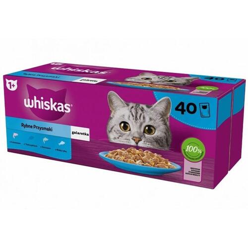 Snack for Cats Whiskas 40 x 85 g Laksefarvet Tun Fisk Torsk