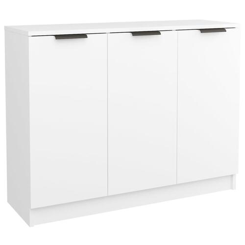 Skænk 90,5x30x70 cm konstrueret træ hvid