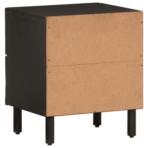 Sengeborde 2 stk. 40x33x46 cm massivt mangotræ sort