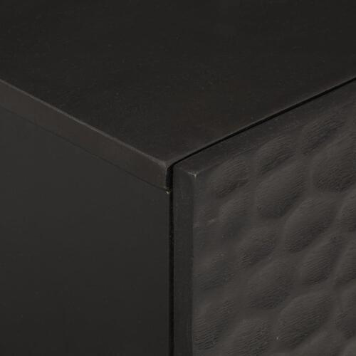 Sengeborde 2 stk. 40x33x46 cm massivt mangotræ sort