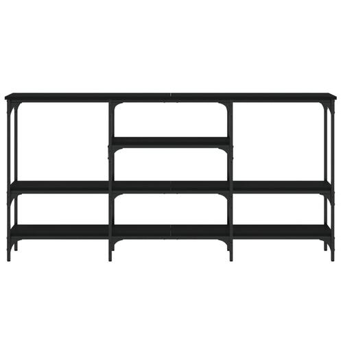 Konsolbord 160x29x80 cm konstrueret træ sort