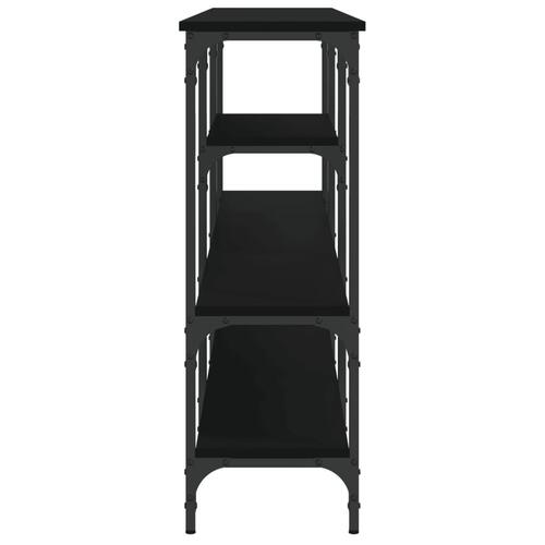Konsolbord 160x29x80 cm konstrueret træ sort