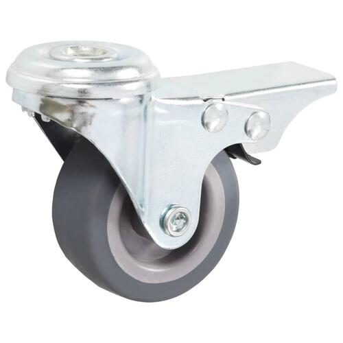 Drejehjul med bolthul og dobbelte bremser 4 stk. 50 mm