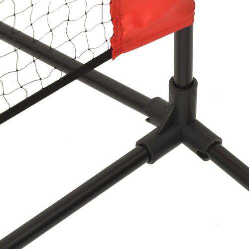 Tennisnet 500x100x87 cm polyester sort og rød