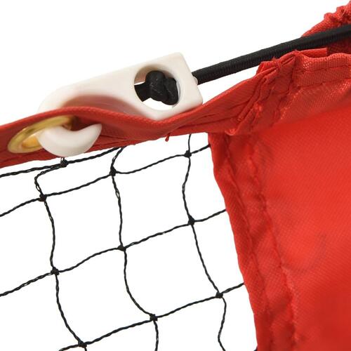 Tennisnet 500x100x87 cm polyester sort og rød