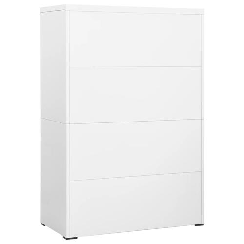 Arkivskab 90x46x134 cm stål hvid