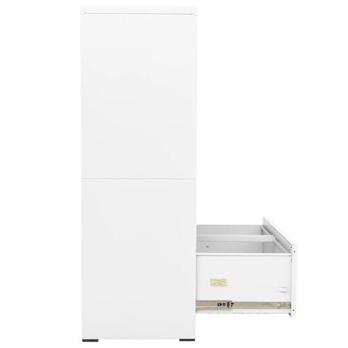 Arkivskab 90x46x134 cm stål hvid