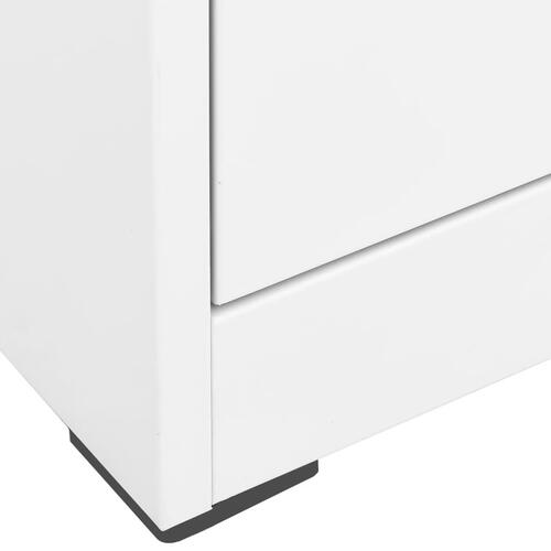 Arkivskab 90x46x134 cm stål hvid