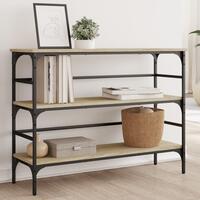 Konsolbord 100x32x75 cm konstrueret træ sonoma-eg