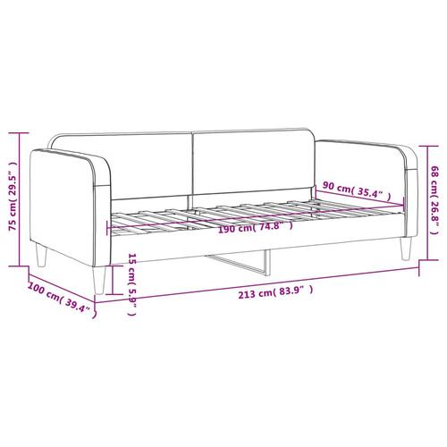 Daybed 90x190 cm stof sort