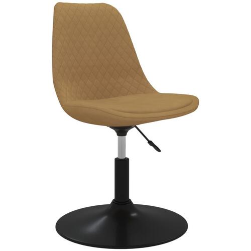 Drejelige spisebordsstole 6 stk. velour brun