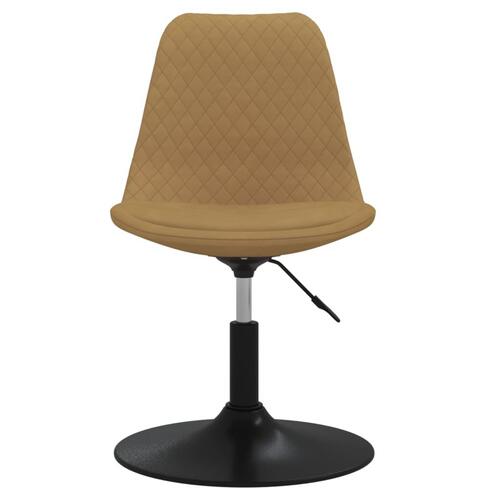 Drejelige spisebordsstole 6 stk. velour brun