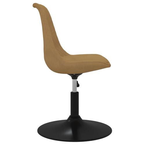Drejelige spisebordsstole 6 stk. velour brun