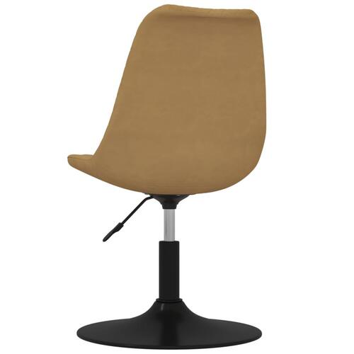 Drejelige spisebordsstole 6 stk. velour brun