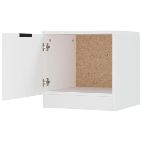 Sengebord 40x39x40 cm 2 stk. hvid