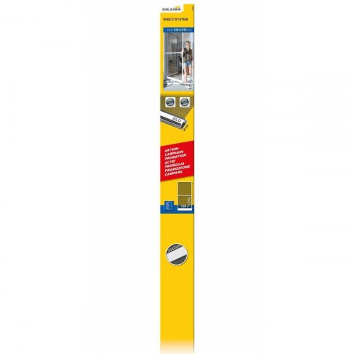 Schellenberg moskitonet til dør - glasfiber/aluminium, hvid 100 x 210 cm