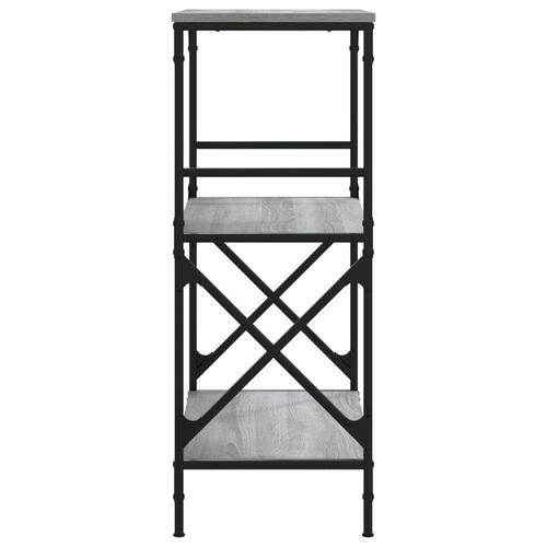 Bogreol 4 hylder 59x35x90,5 cm konstrueret træ grå sonoma-eg