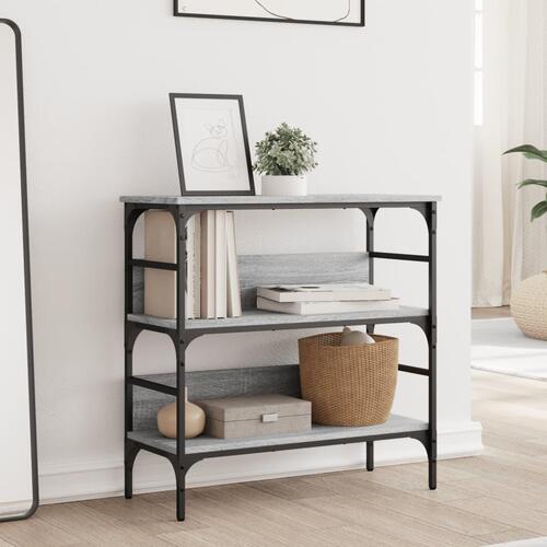 Konsolbord 75x32x75 cm konstrueret træ grå sonoma-eg