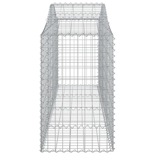 Buede gabionkurve 4 stk. 200x50x80/100 cm galvaniseret jern