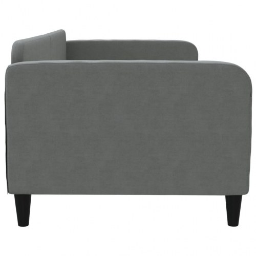 Daybed 90x200 cm i stof - mørkegrå sengeramme med lameller