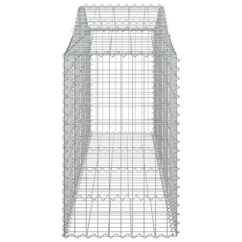 Buede gabionkurve 20 stk. 200x50x80/100 cm galvaniseret jern