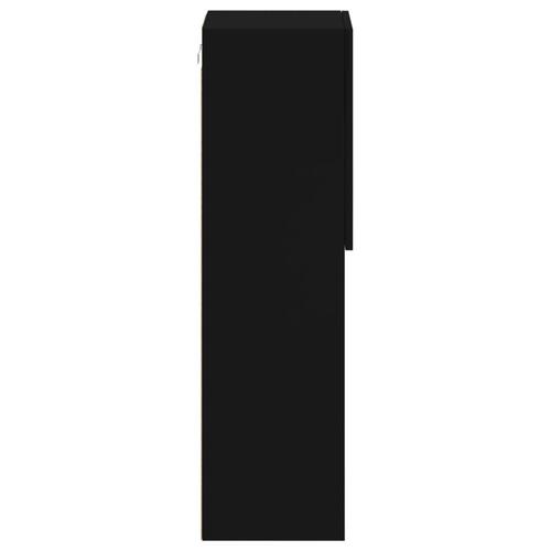 Tv-borde med LED-lys 2 stk. 30,5x30x102 cm sort