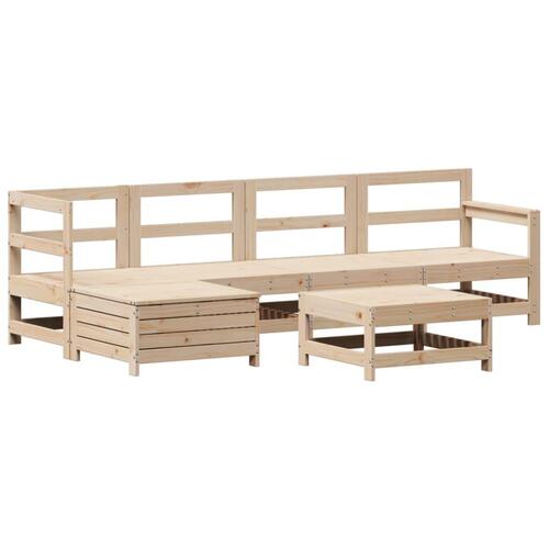 Sofasæt til haven 6 dele massivt fyrretræ