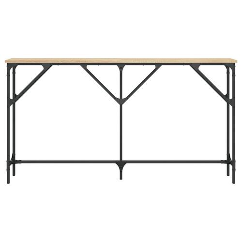 Konsolbord 140x23x75 cm konstrueret træ sonoma-eg