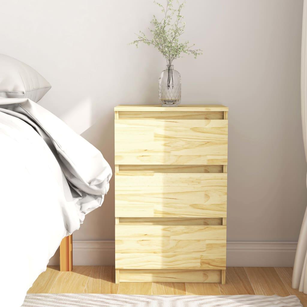 Sengebord 40x29,5x64 cm massivt fyrretræ