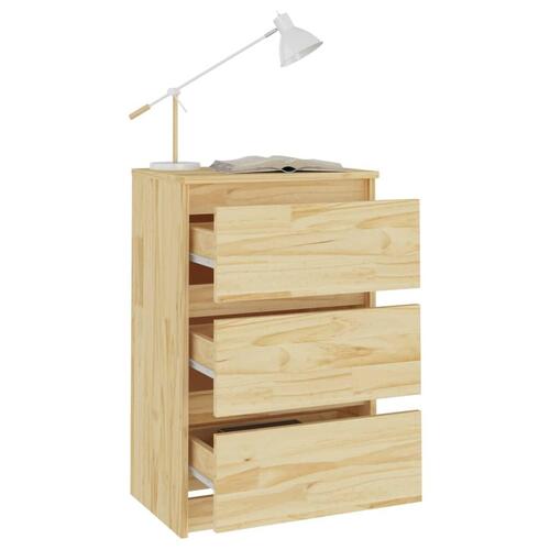 Sengebord 40x29,5x64 cm massivt fyrretræ