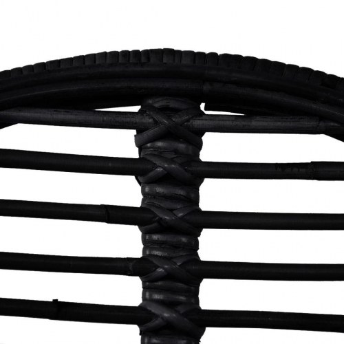 Spisebordsstole 2 stk. naturligt rattan sort