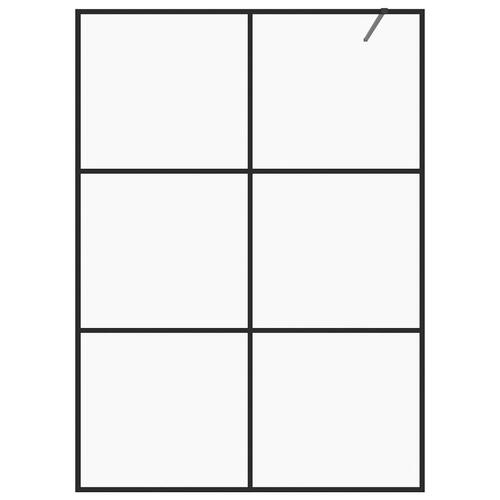 Brusevæg 140x195 cm med klart sikkerhedsglas sort