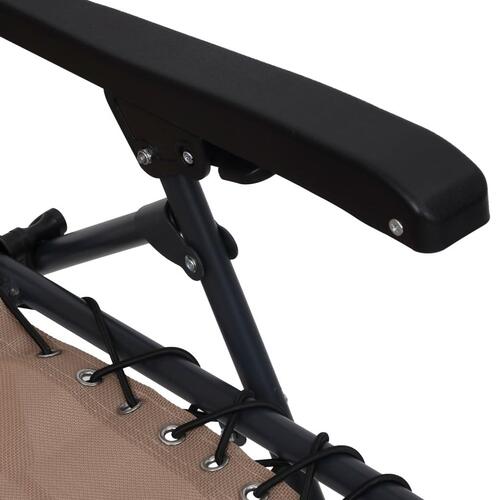 Foldbar havestol textilene gråbrun